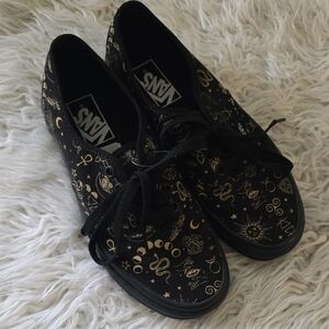 Vans Celestial Black and Gold Sneakers